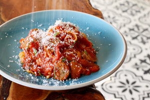 Italian sausage pasta parmesan cheese