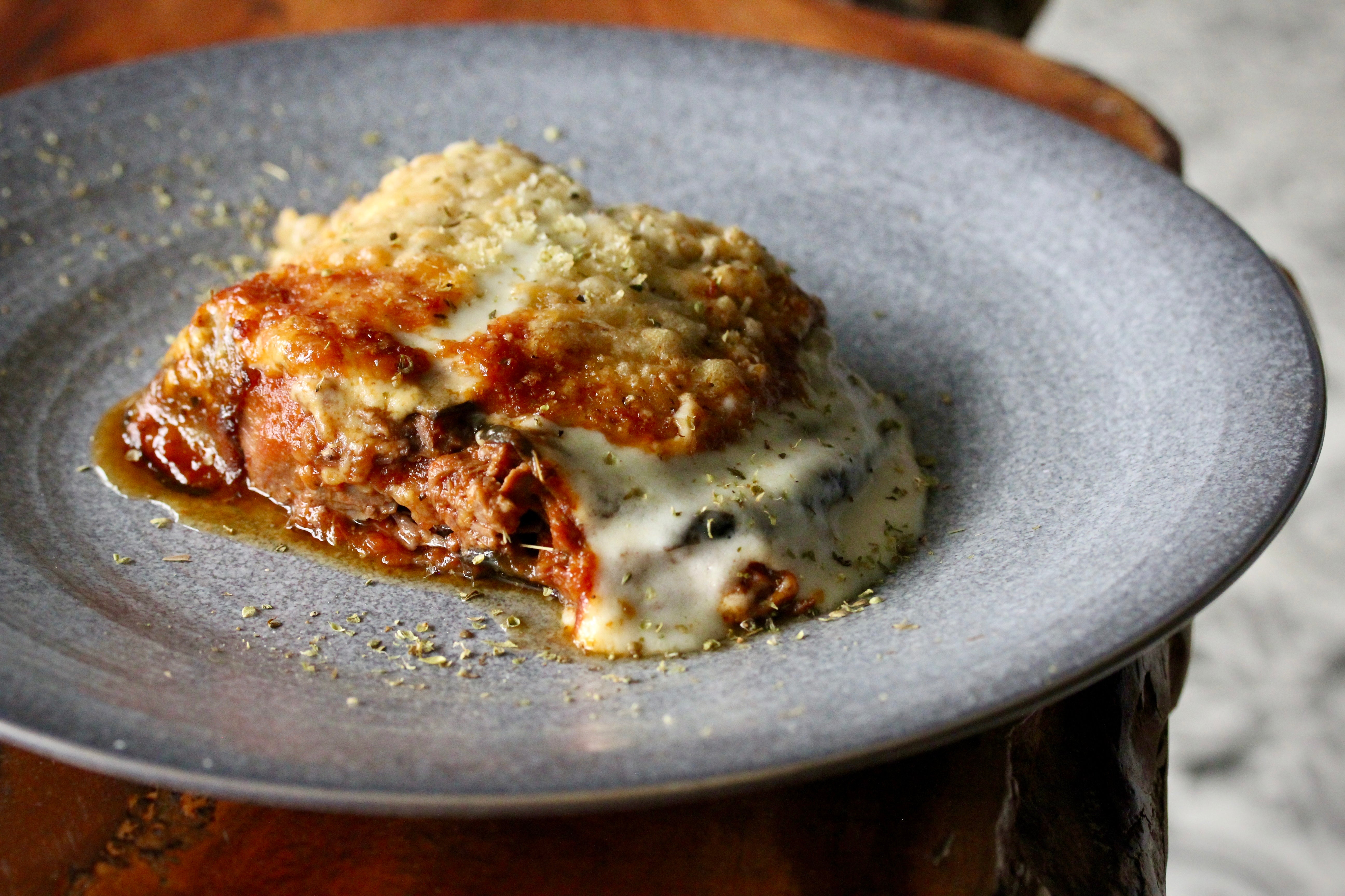 lamb moussaka slice