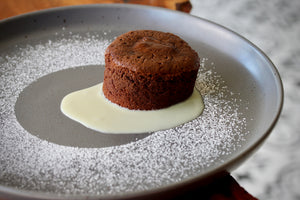 chocolate molten lava cake vanilla anglaise