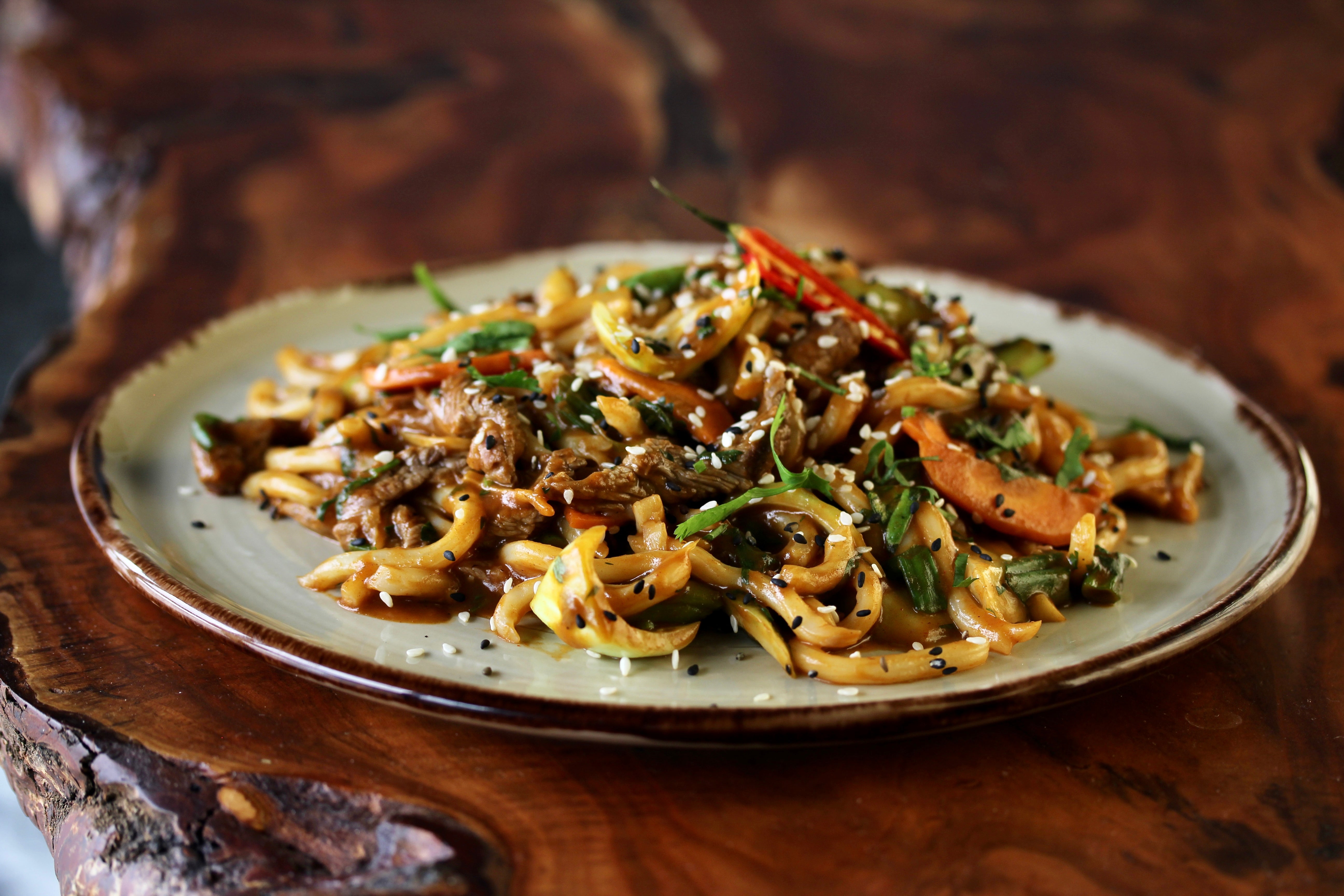 spicy korean beef udon