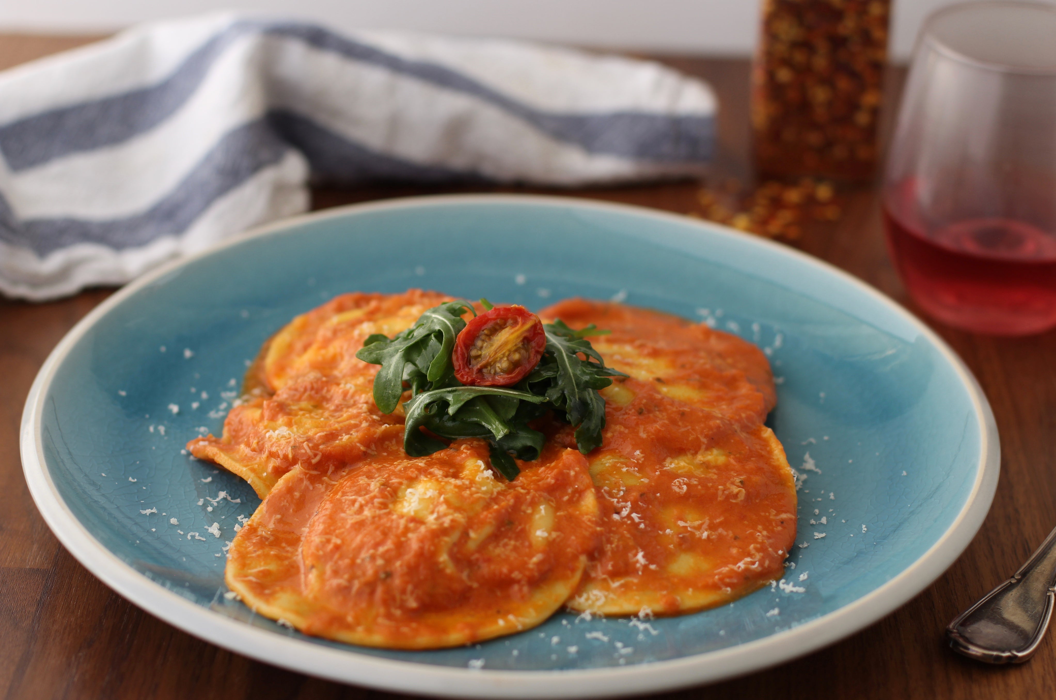 Prawn & Ricotta Ravioli - Cacio Pepe Meals