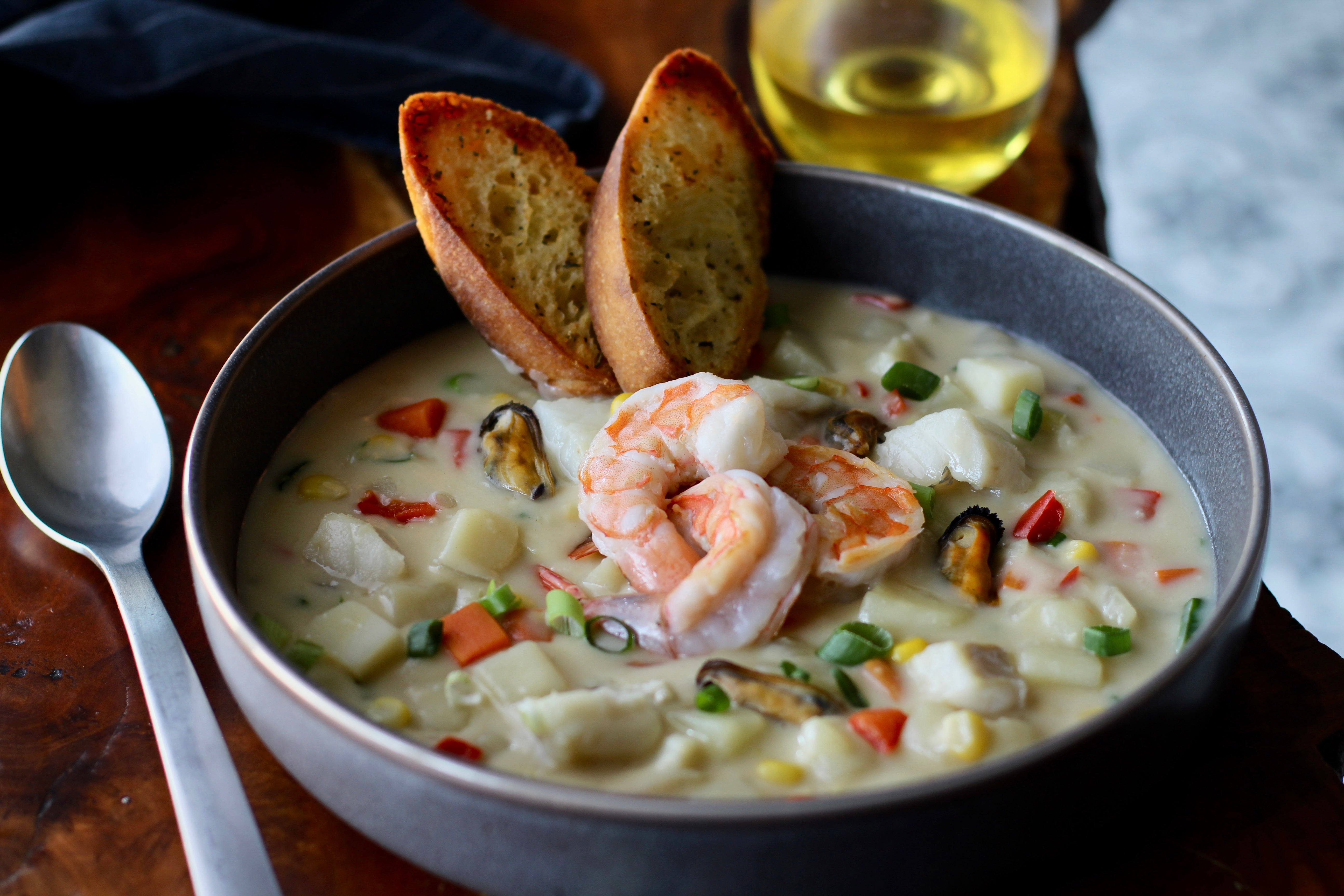 seafood corn chowder