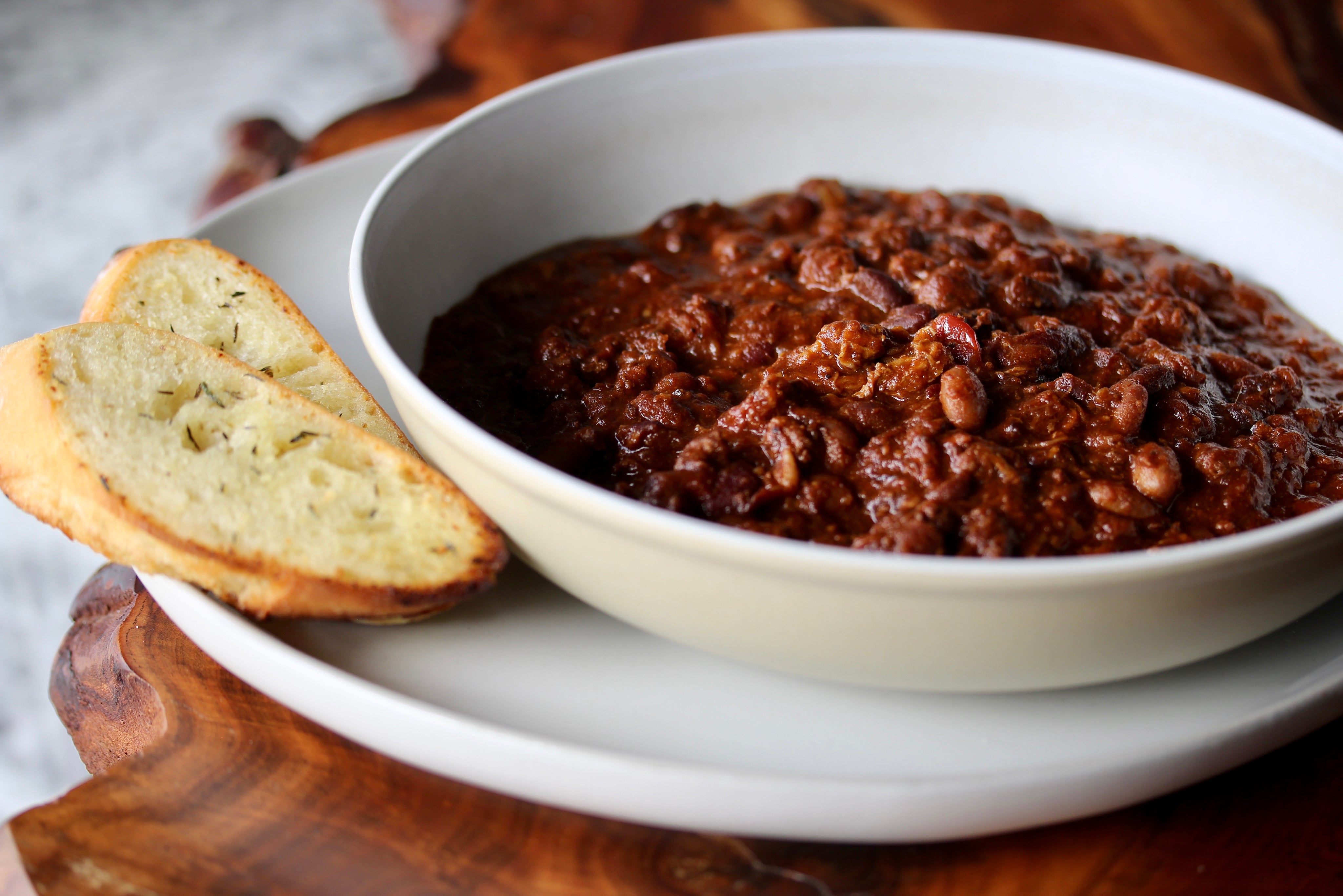 smoked pulled pork chili garlic toast