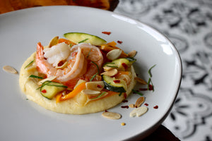 venetian prawns polenta